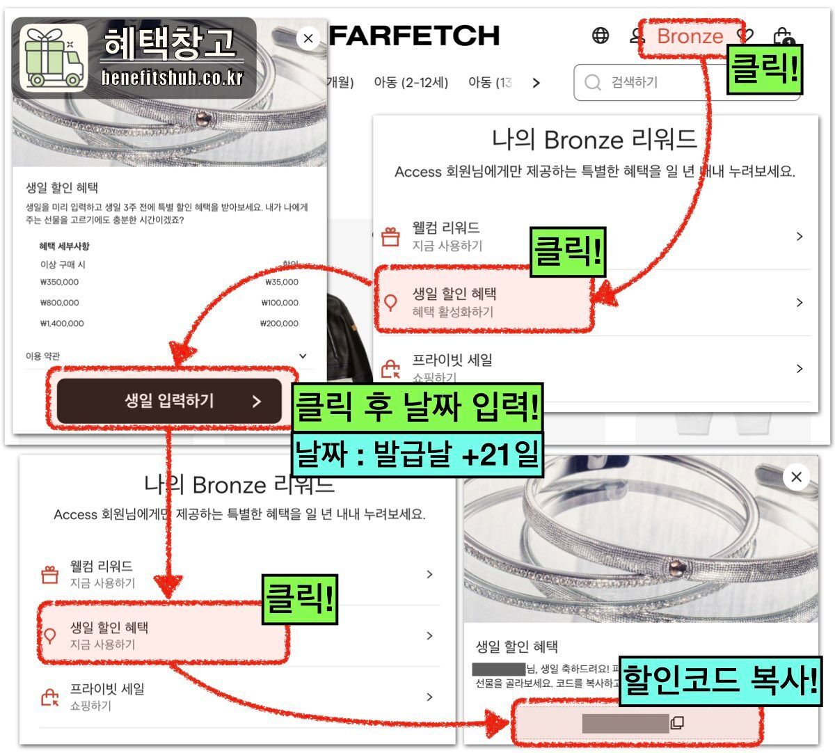 파페치 생일 할인코드 발급방법