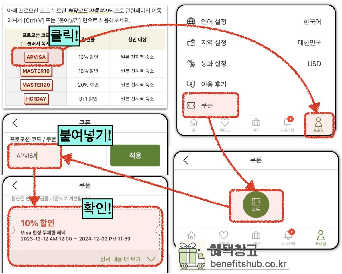 라쿠텐 트래블 프로모션 코드 사용방법